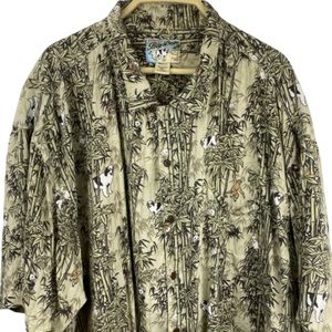 VTG Big Dogs Hawaiian Button Down 3XL